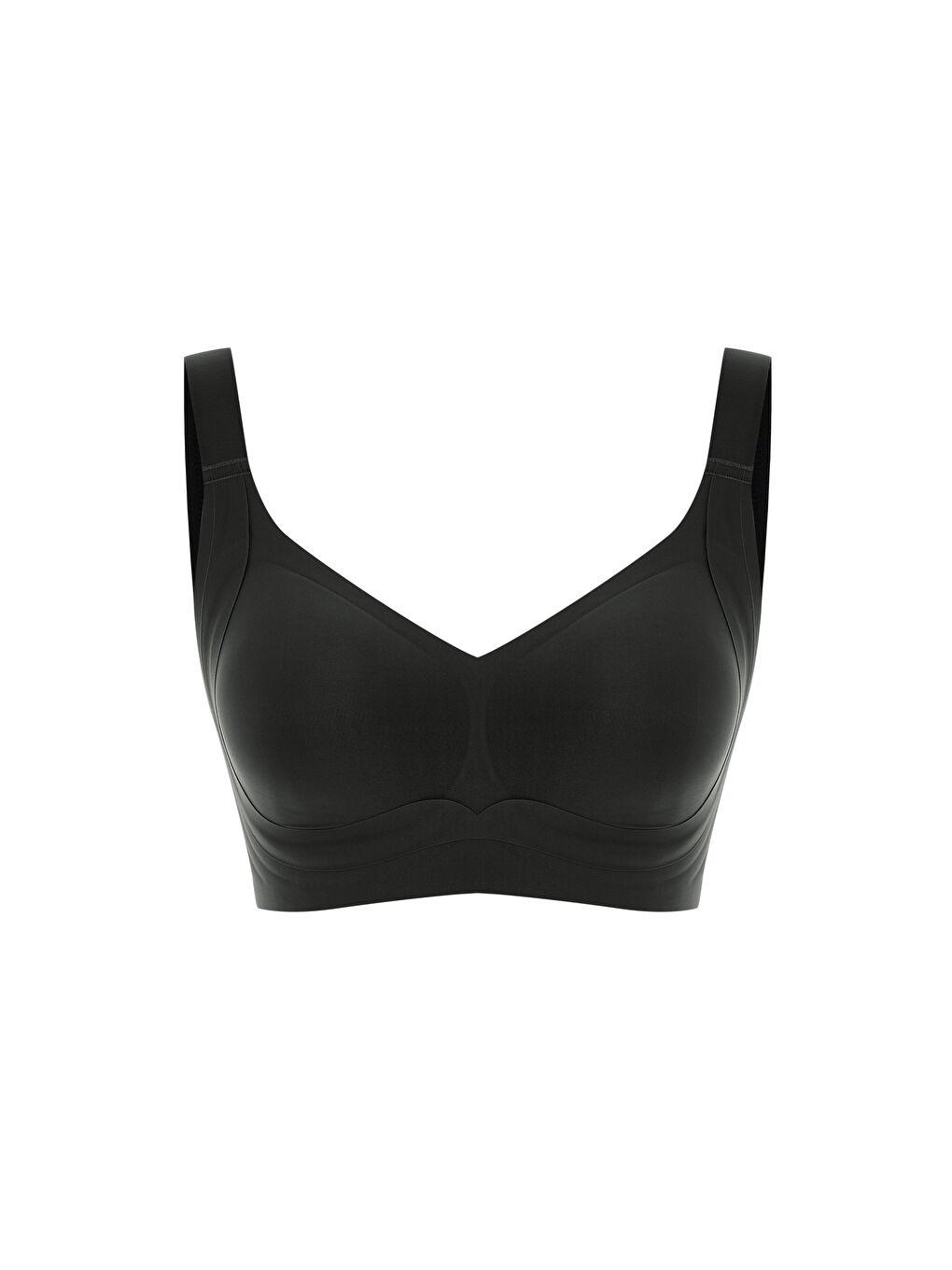 Siyah Dikişsiz İz Yapmaz Balensiz Toparlayıcı Çıkarılabilir Pedli Geniş Askılı Konfor Sütyen