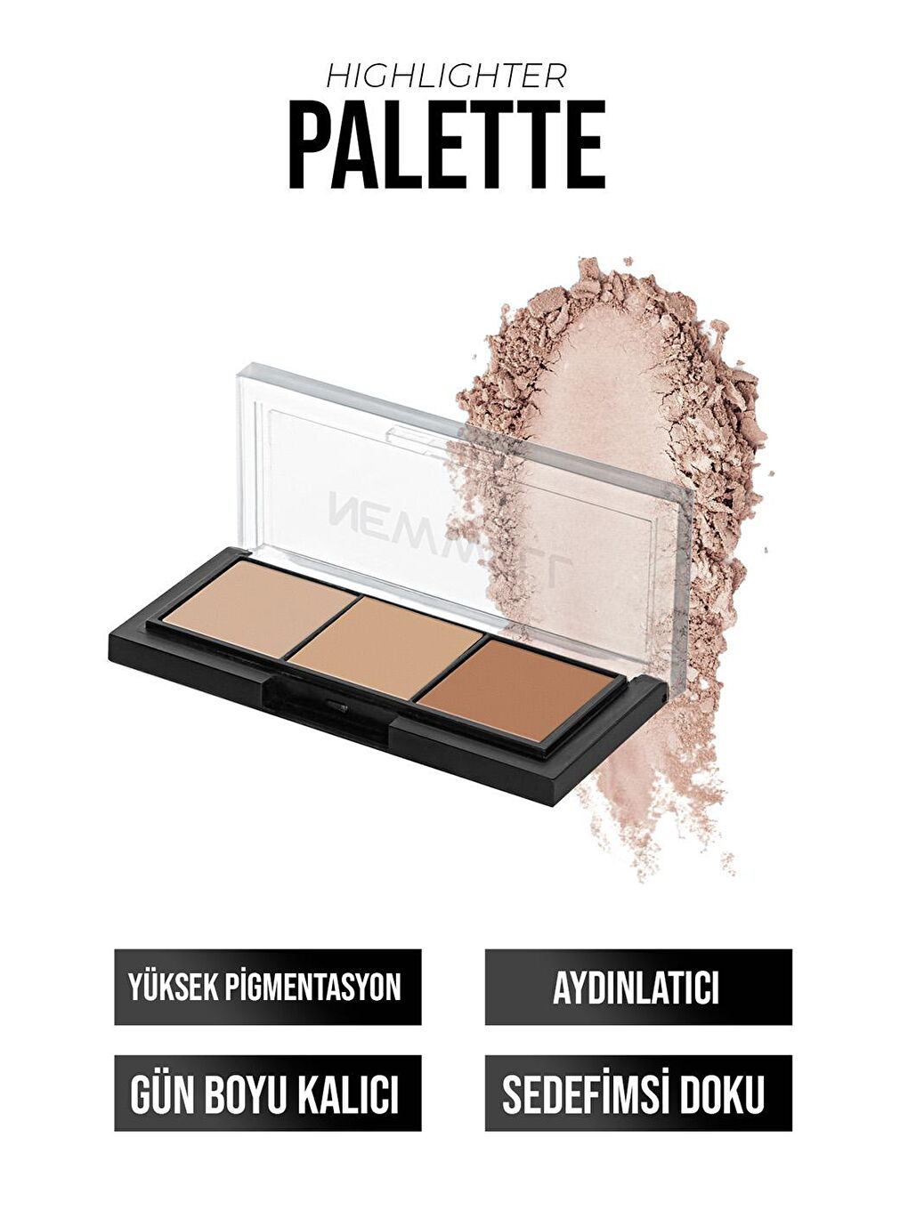 Porcelain Make Up Highlighter 3lü