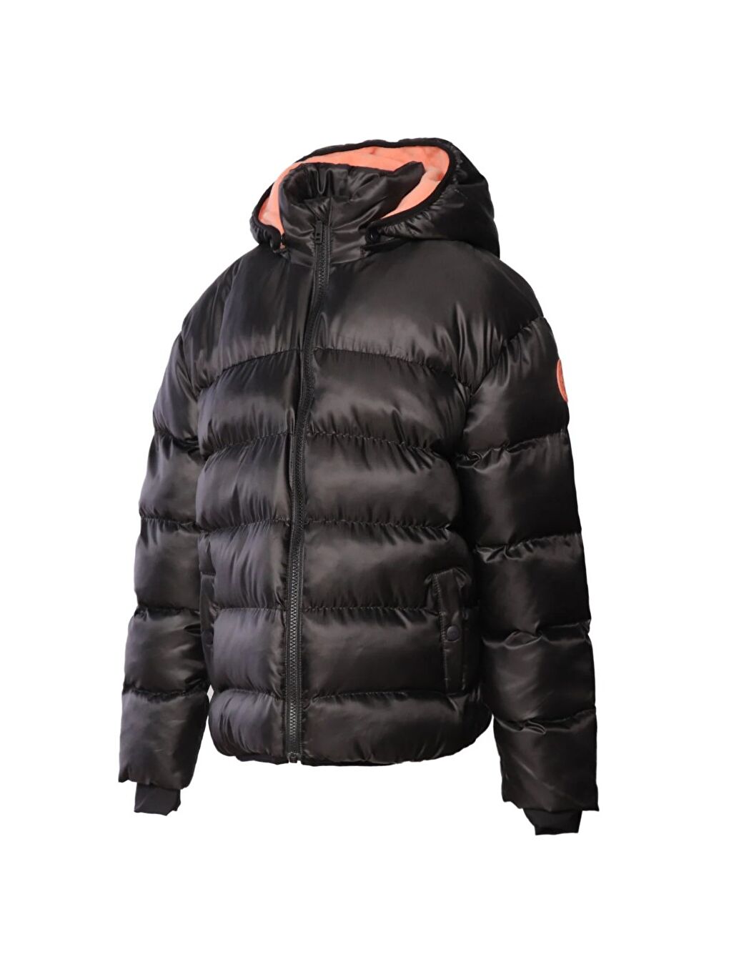 Geona Kız Çocuk Siyah Kapüşonlu Mont