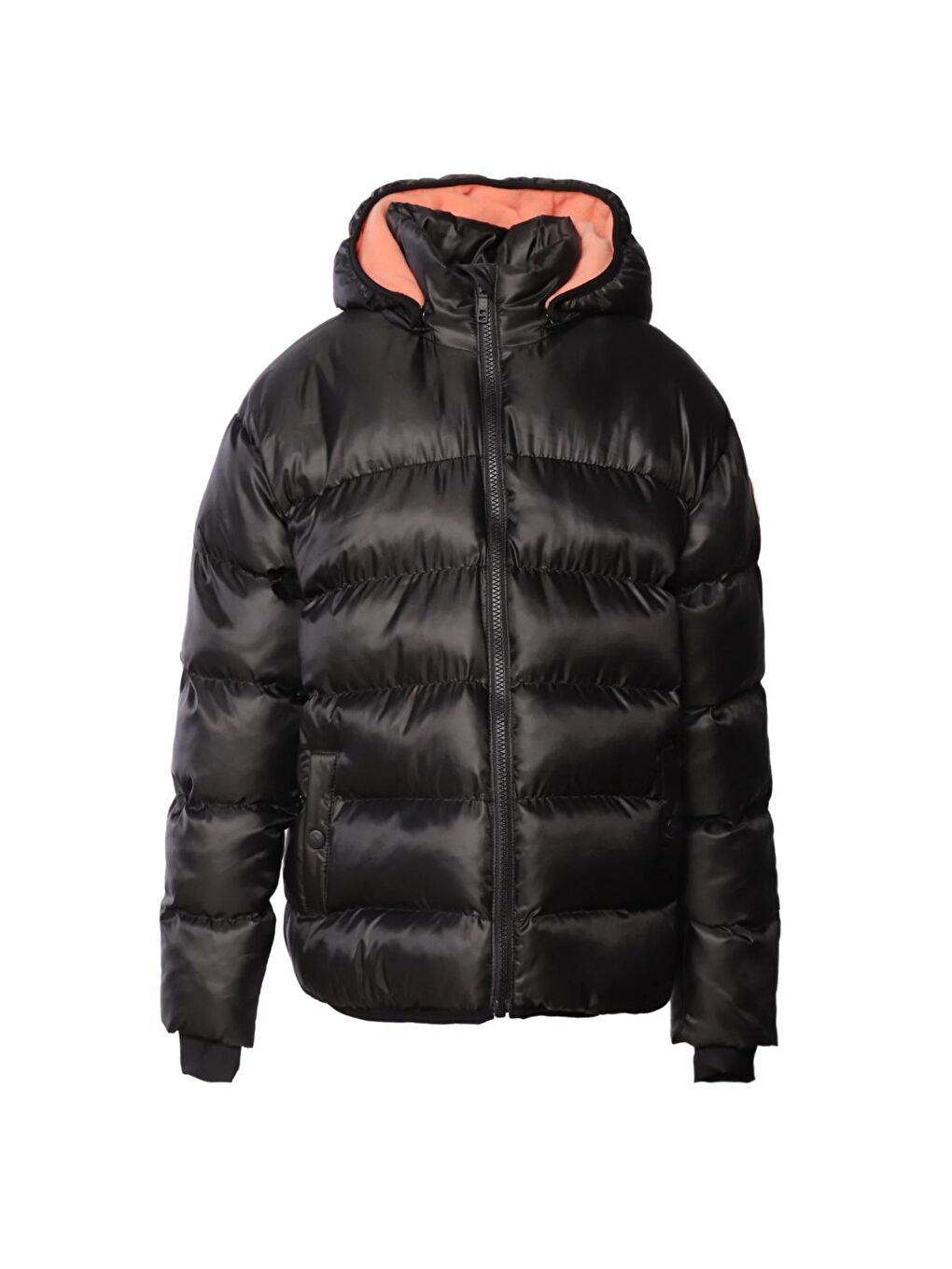 Geona Kız Çocuk Siyah Kapüşonlu Mont-1