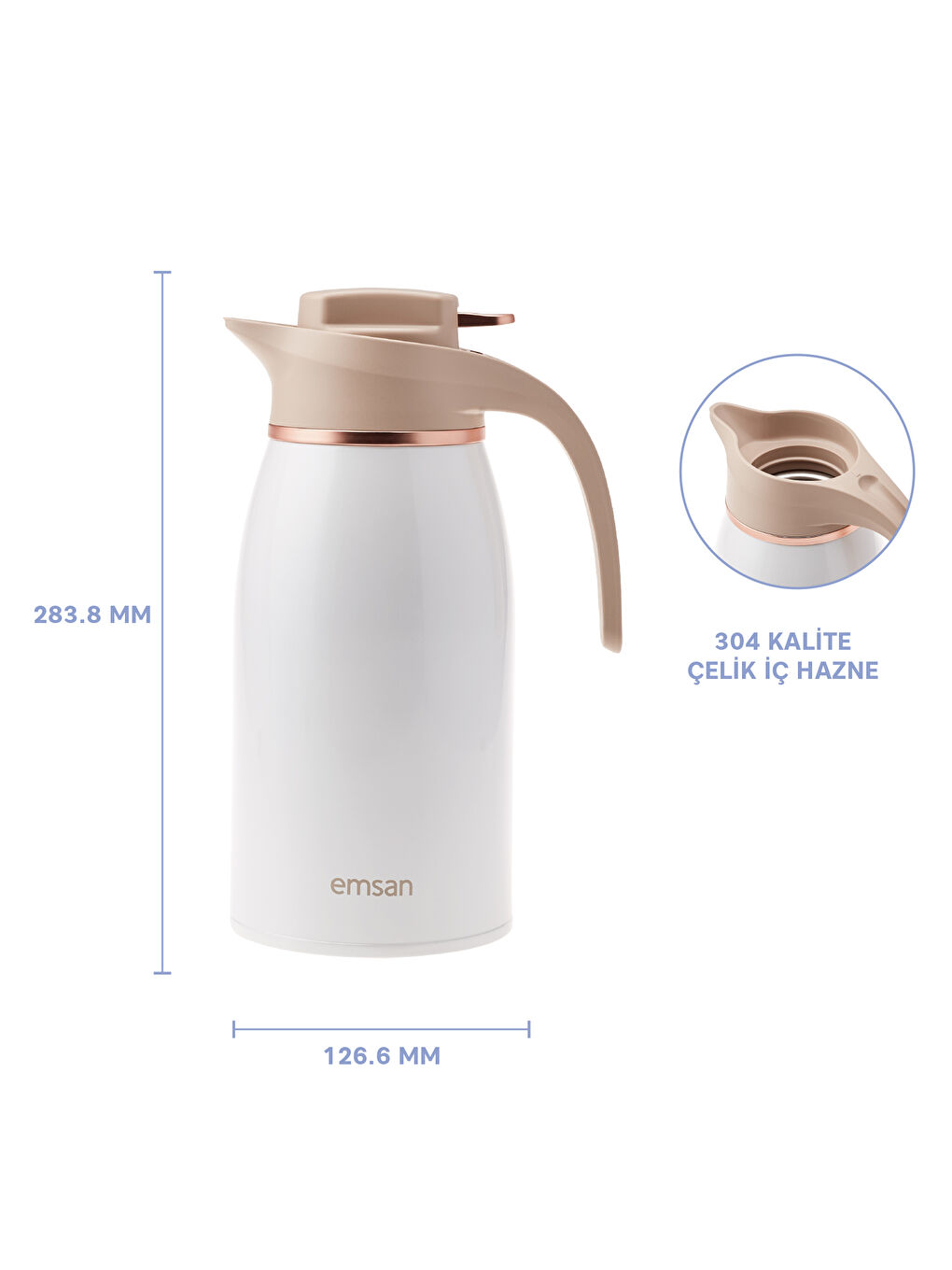 Gama Beyaz Termos 2 L-9