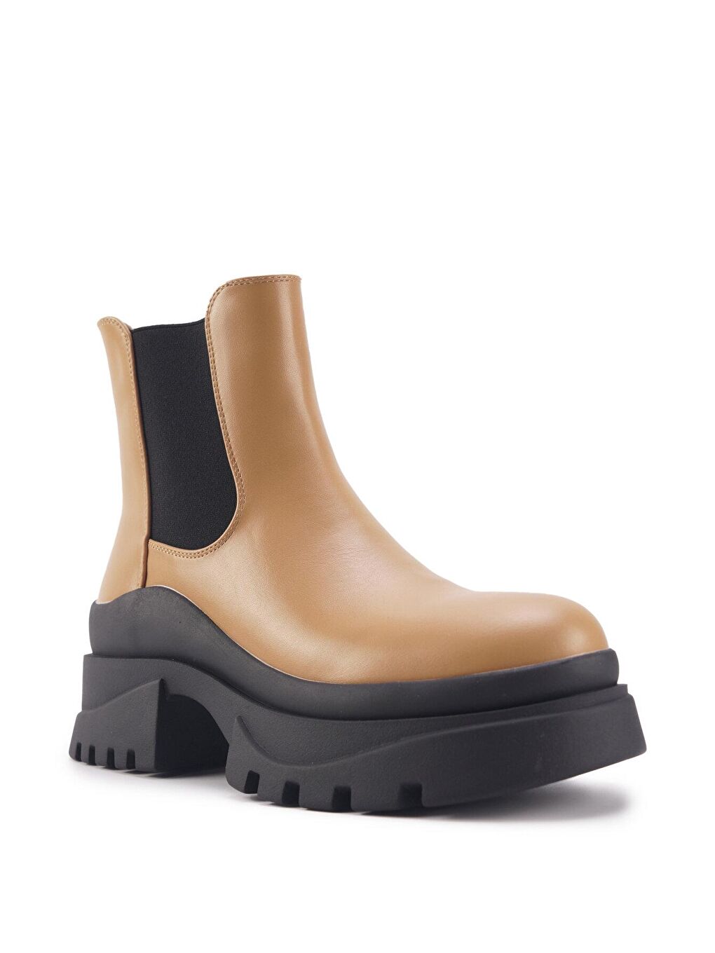 Kahverengi 23K-406 3PR Camel Kadın Chelsea Bot-1