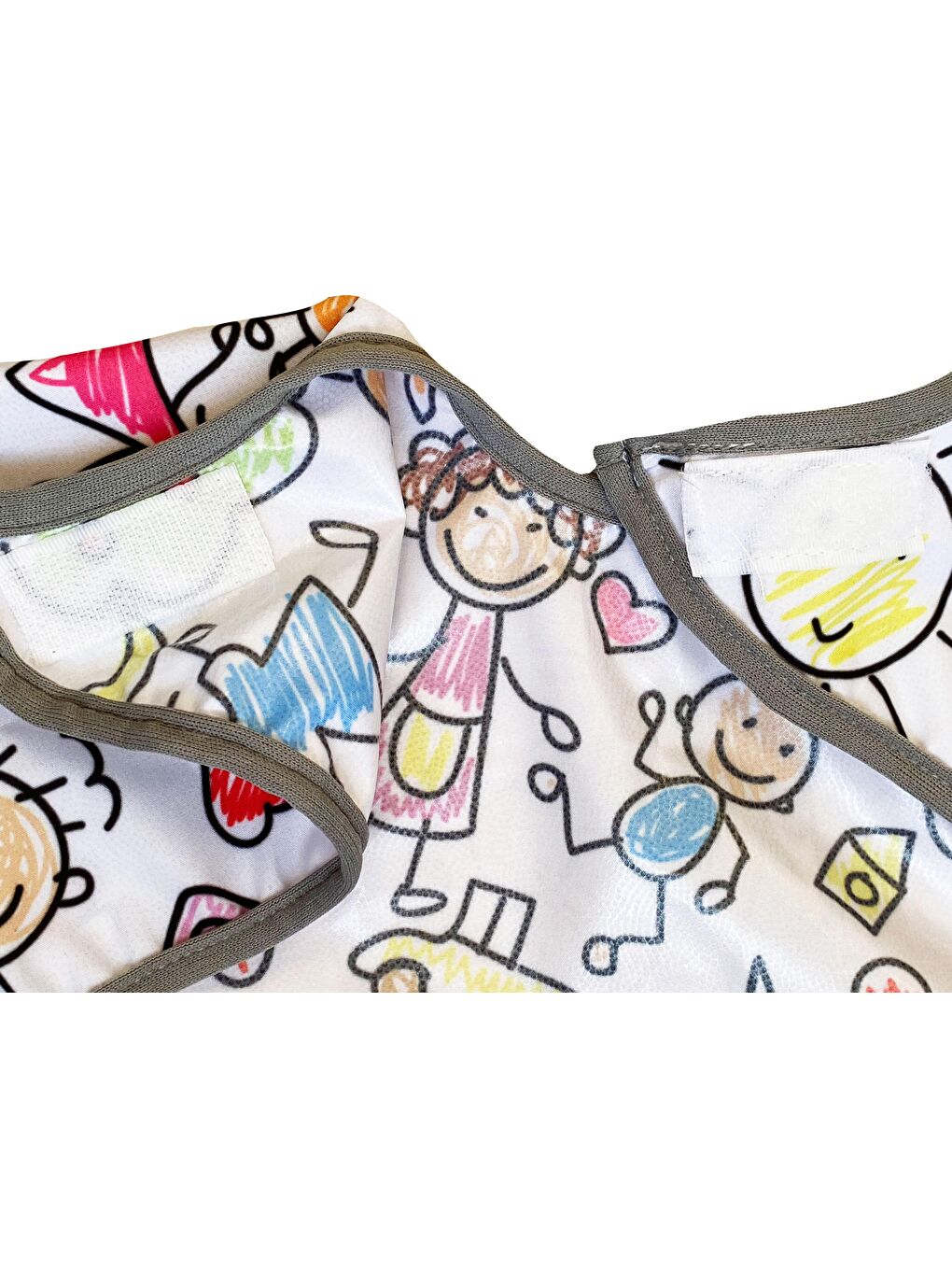 1-3yaş, Family, Sıvı Geçirmez, Makinede Yıkanabilir, Cepli, Kısa Kollu Bebek Mama Önlüğü-4