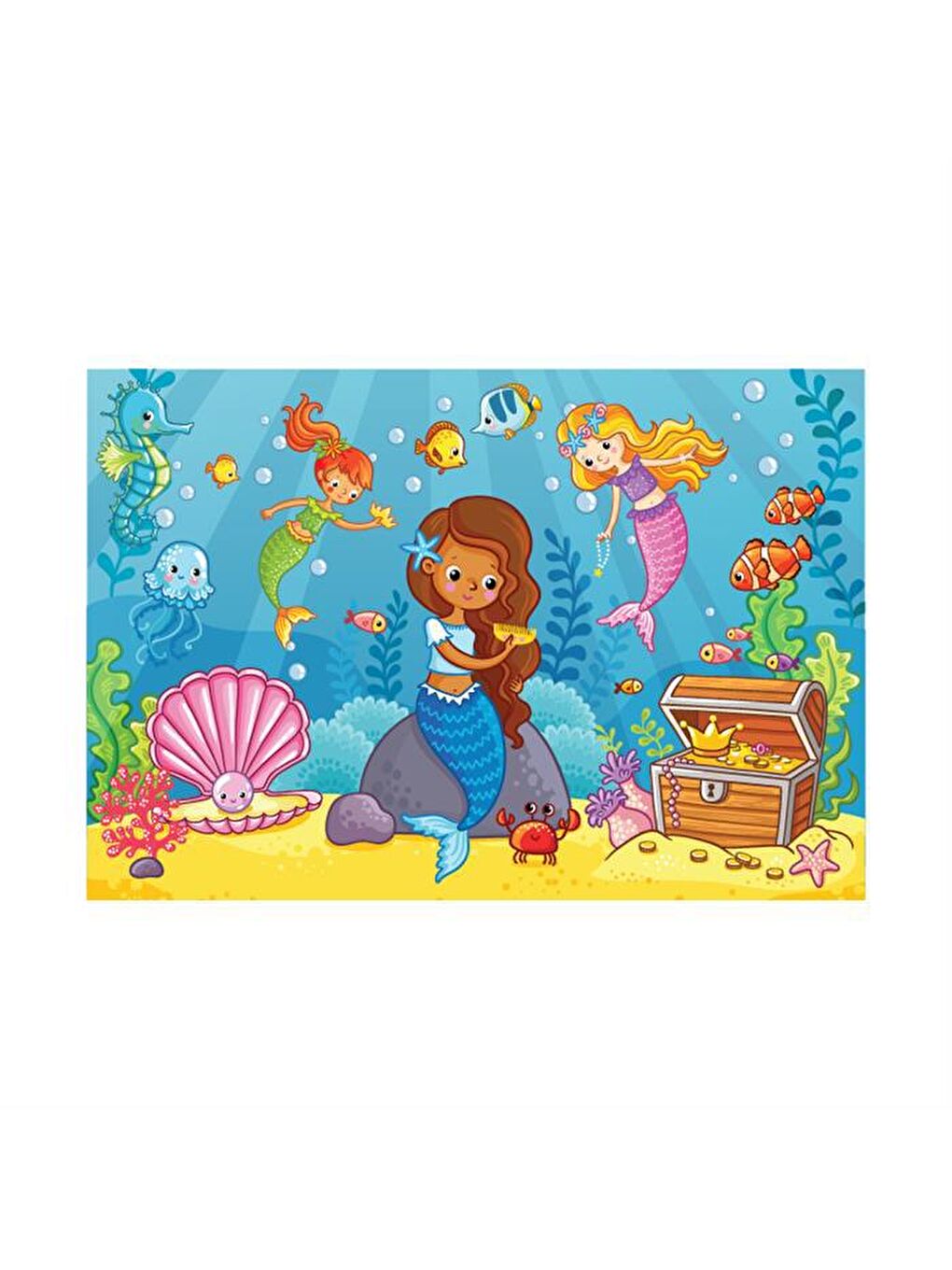 Blue Focus Karışık 50 Parça Puzzle - Deniz Kızı (Mermaid)