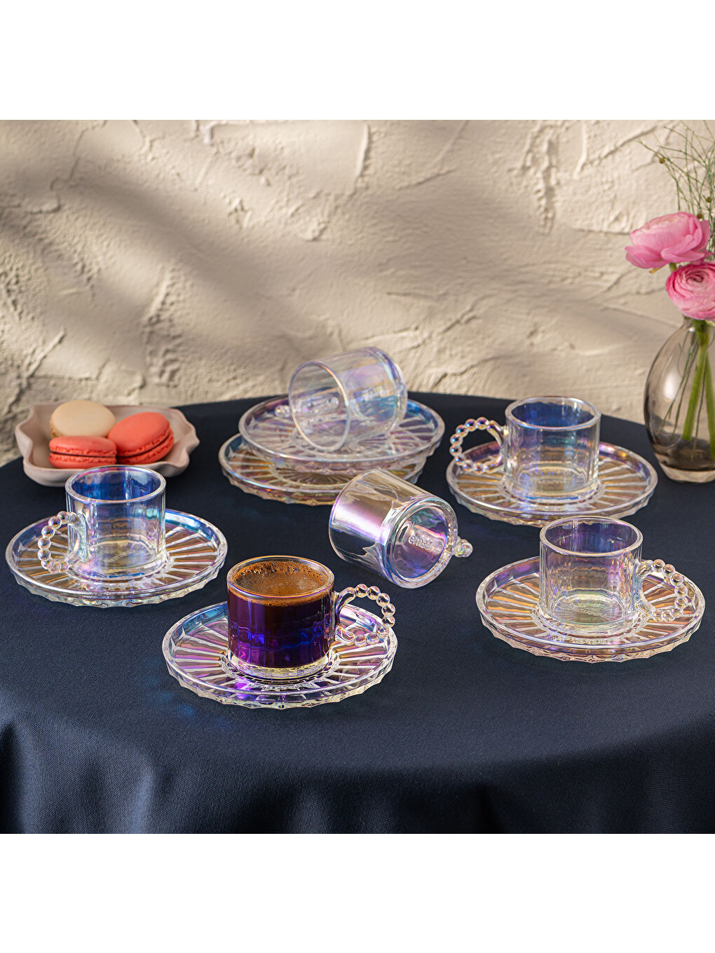 Renksiz Muhabbet 100 ml 6'lı Kahve Fincan Takımı-6