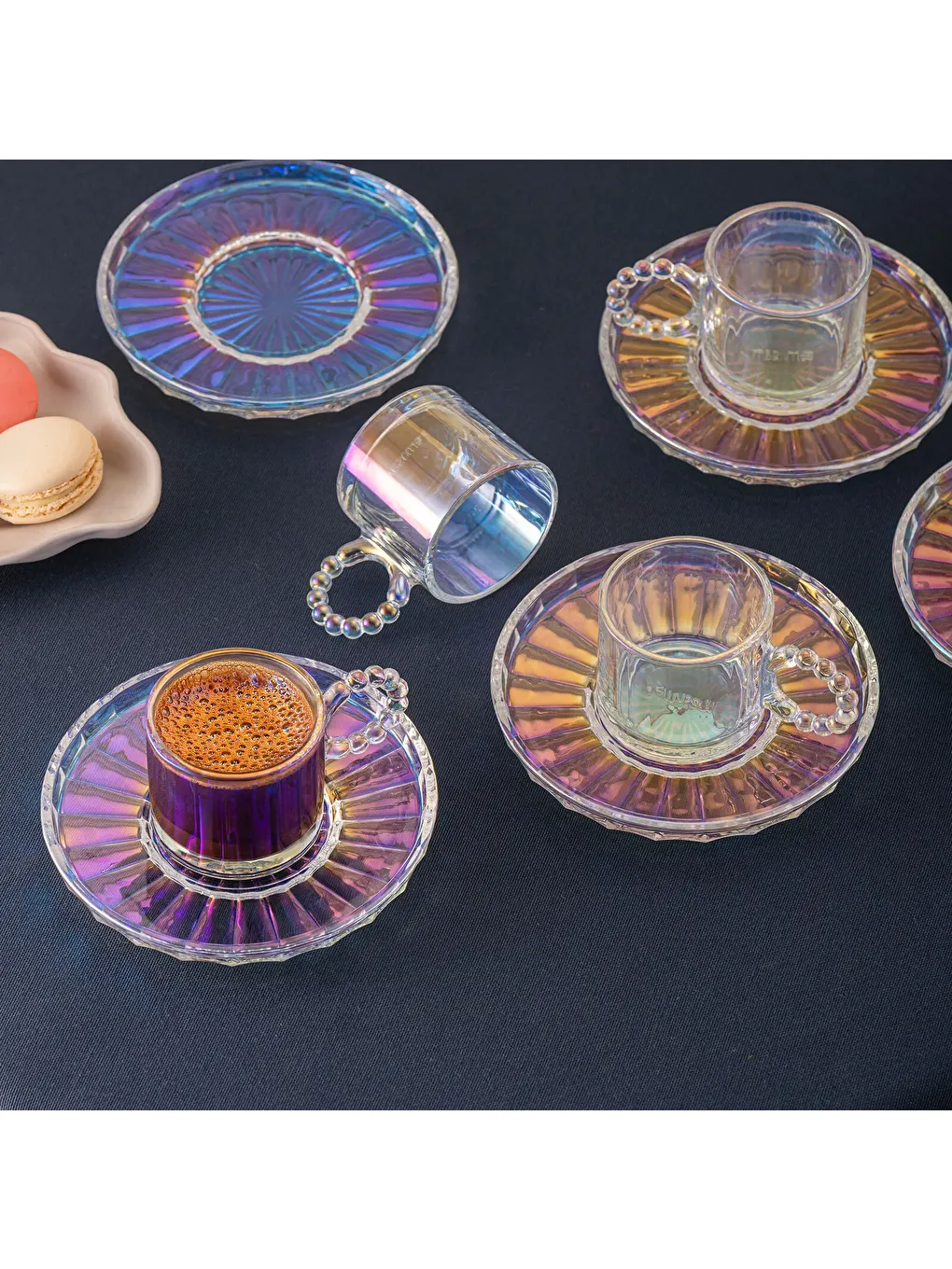 Renksiz Muhabbet 100 ml 6'lı Kahve Fincan Takımı-7