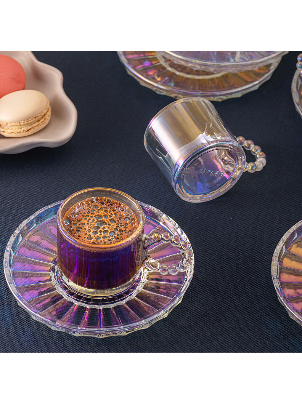 Renksiz Muhabbet 100 ml 6'lı Kahve Fincan Takımı-8