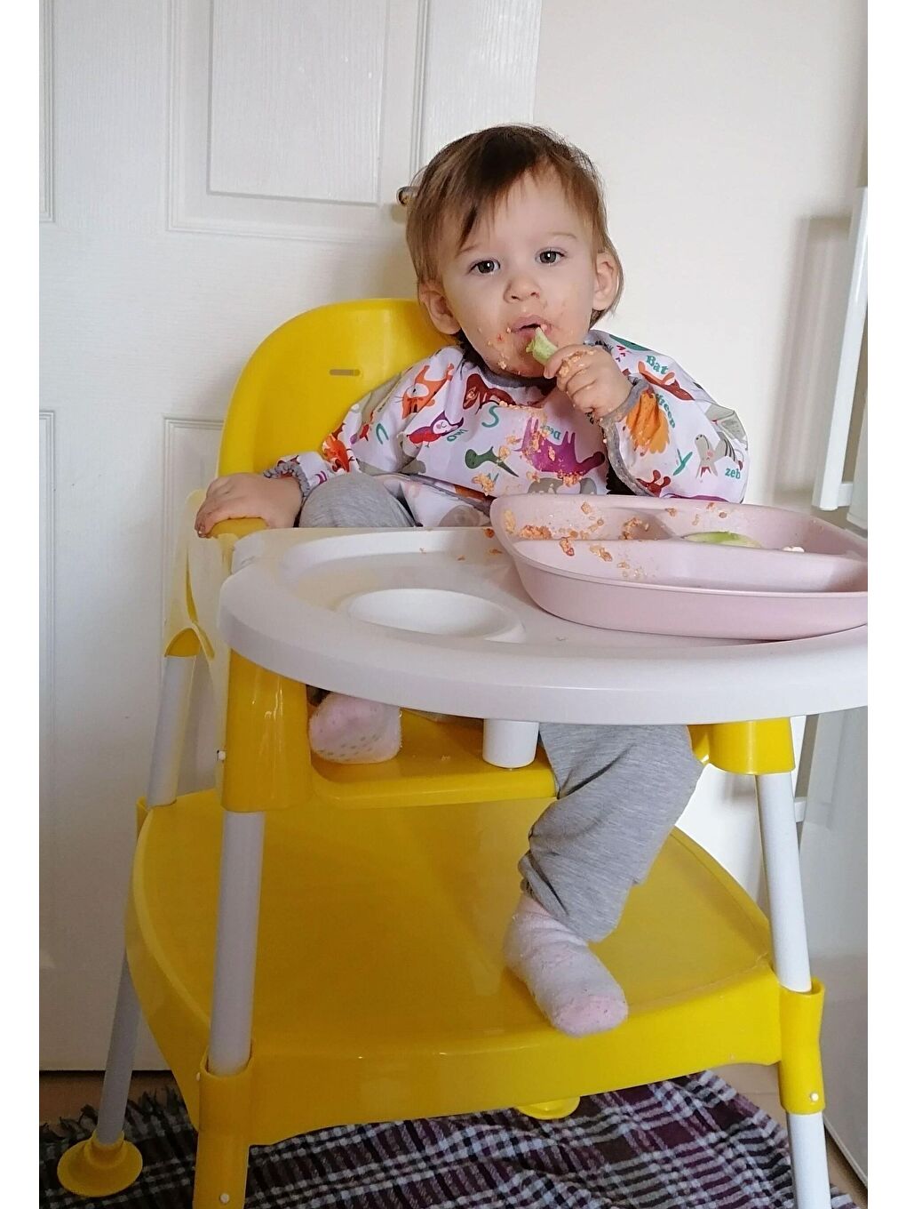 Yorni 6-24ay, Zoo, Sıvı Geçirmez, Makinede Yıkanabilir, Cepli, Oeko-tex 100, Uzun Kollu Bebek Mama Önlüğü - 1