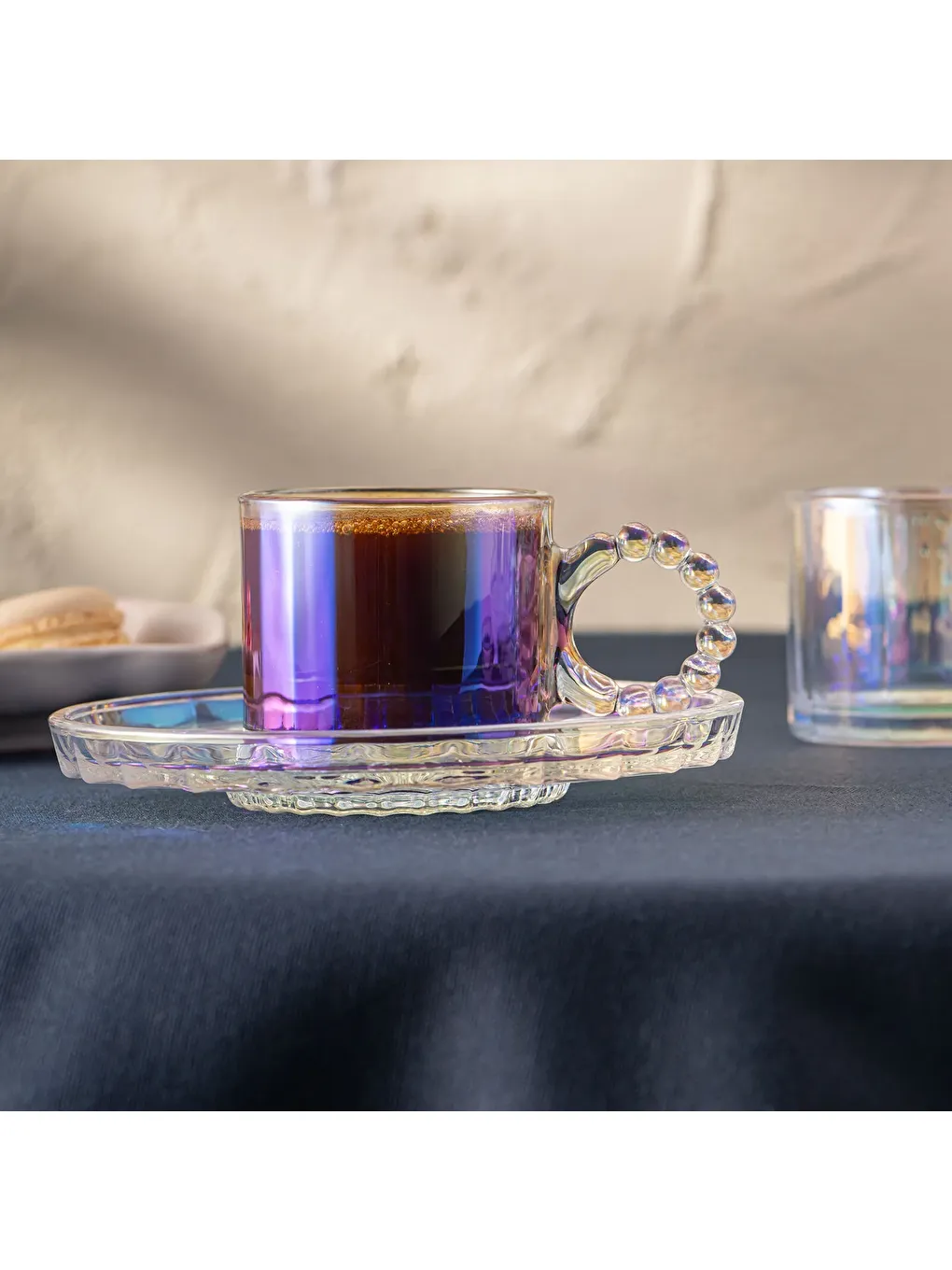 Renksiz Muhabbet 100 ml 6'lı Kahve Fincan Takımı-10