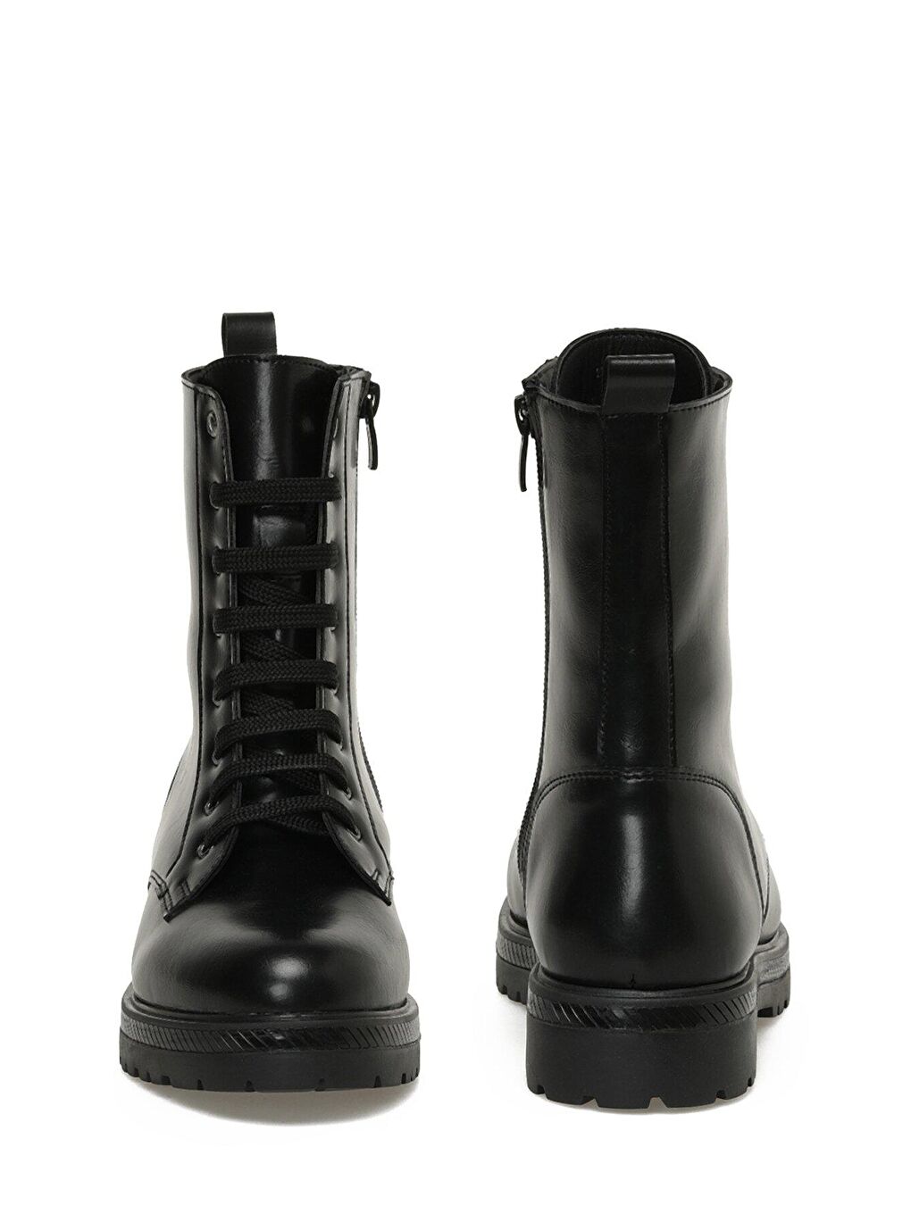 23K-389 3PR Siyah Kadın Düz Bot-4