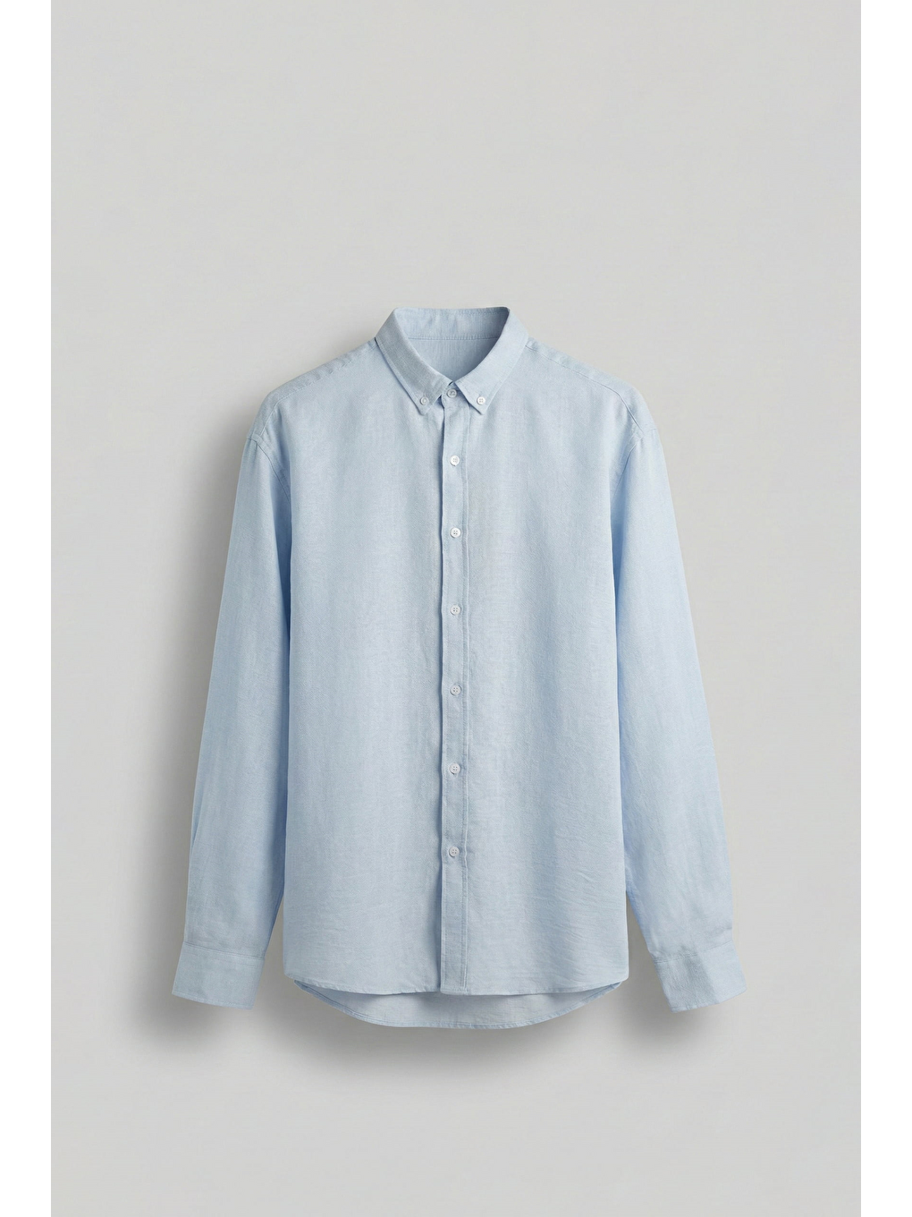 Erkek Oversize Basic Rahat Gömlek Açık Mavi