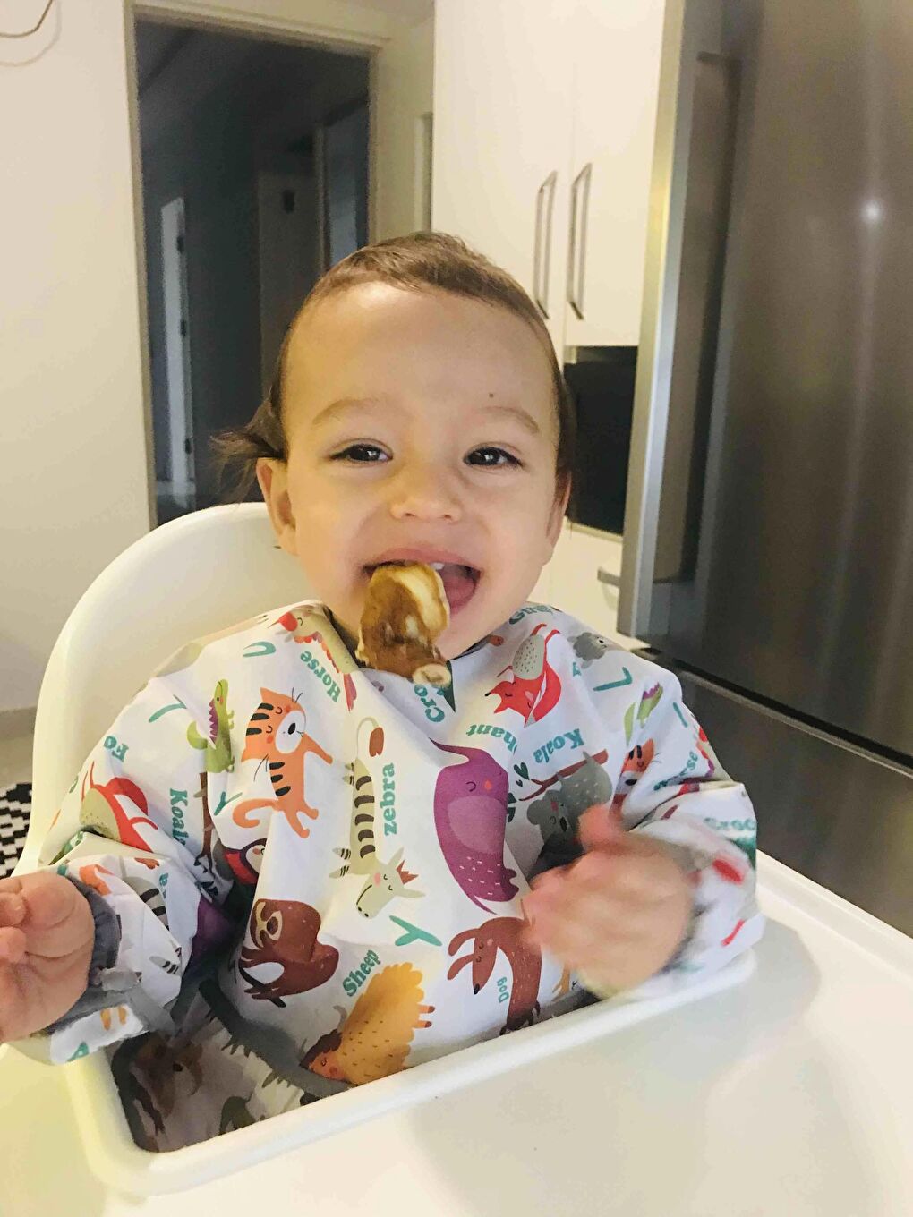 Yorni 6-24ay, Zoo, Sıvı Geçirmez, Makinede Yıkanabilir, Cepli, Oeko-tex 100, Uzun Kollu Bebek Mama Önlüğü - 5