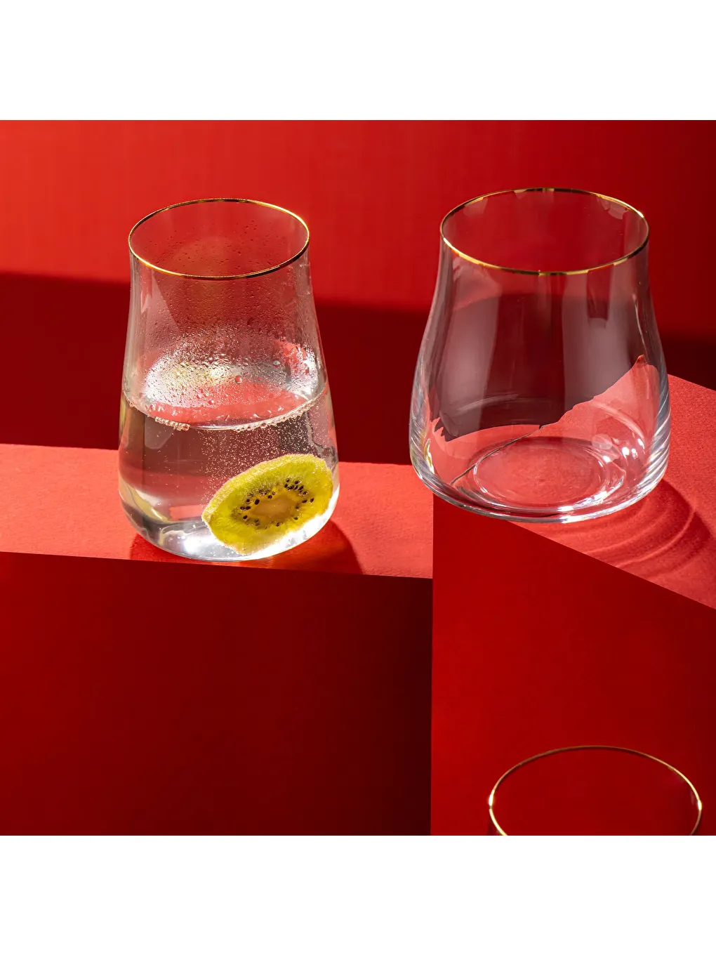 Renksiz Brillante 19 Parça Bardak Seti Gold-8