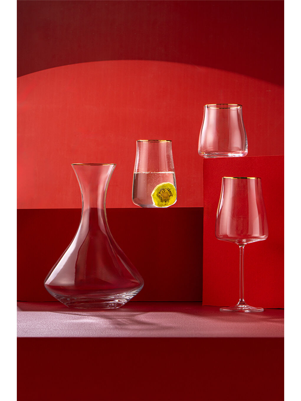 Renksiz Brillante 19 Parça Bardak Seti Gold-3