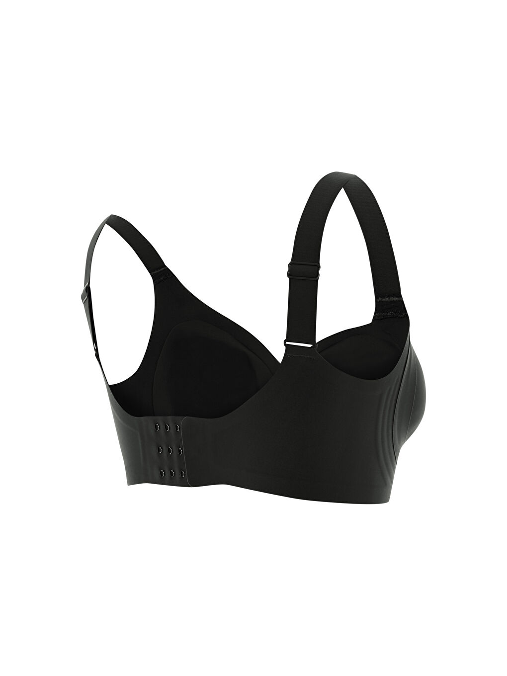 Siyah Dikişsiz İz Yapmaz Balensiz Toparlayıcı Çıkarılabilir Pedli Geniş Askılı Konfor Sütyen-2