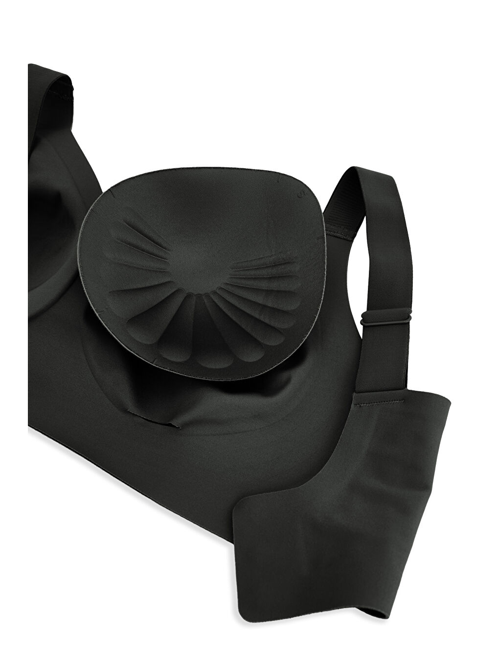 Siyah Dikişsiz İz Yapmaz Balensiz Toparlayıcı Çıkarılabilir Pedli Geniş Askılı Konfor Sütyen-3