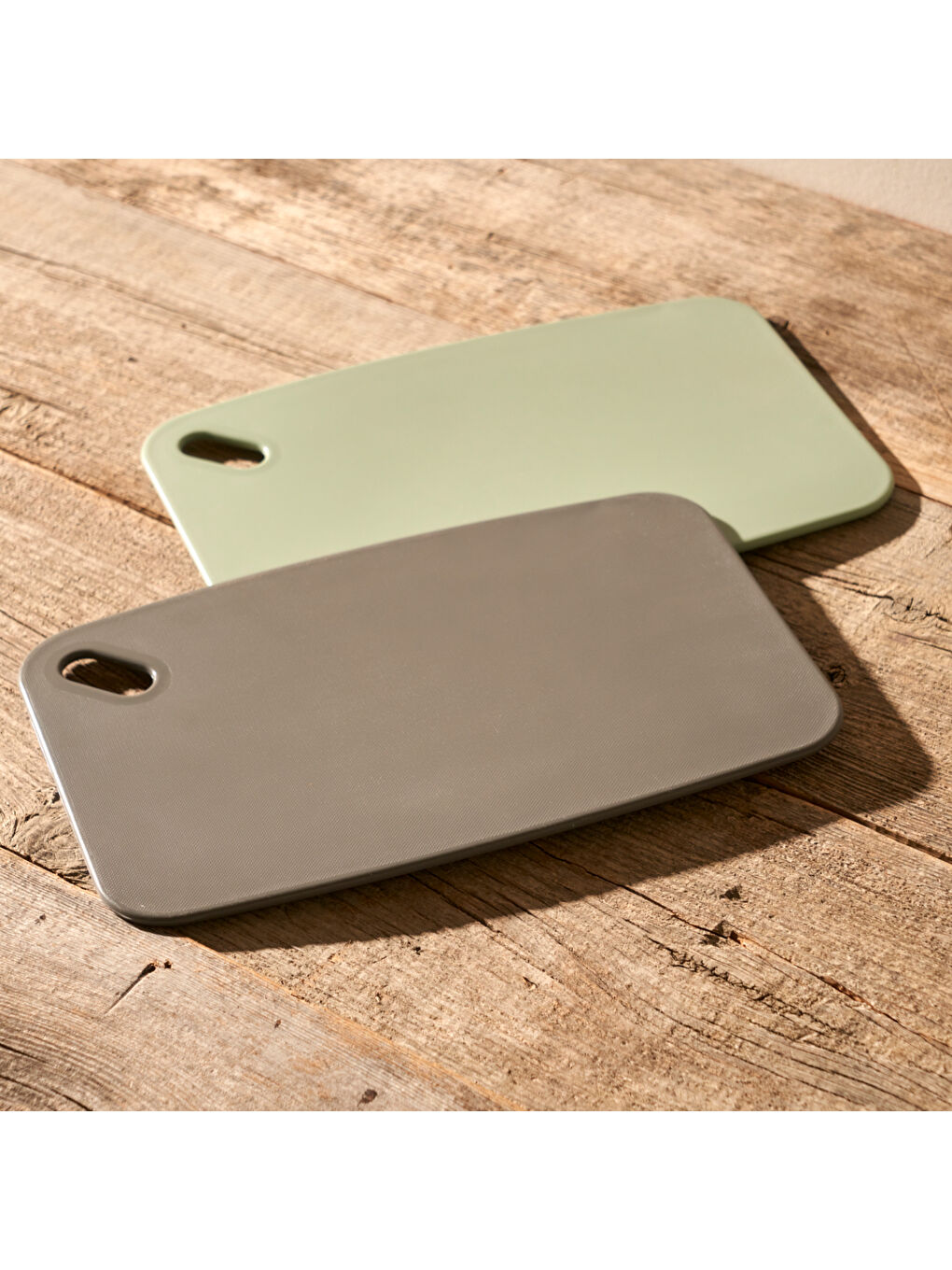 Ronna 2'li Kesme Tahtası Seti Yeşil-Gri (30x20x0,8 cm)