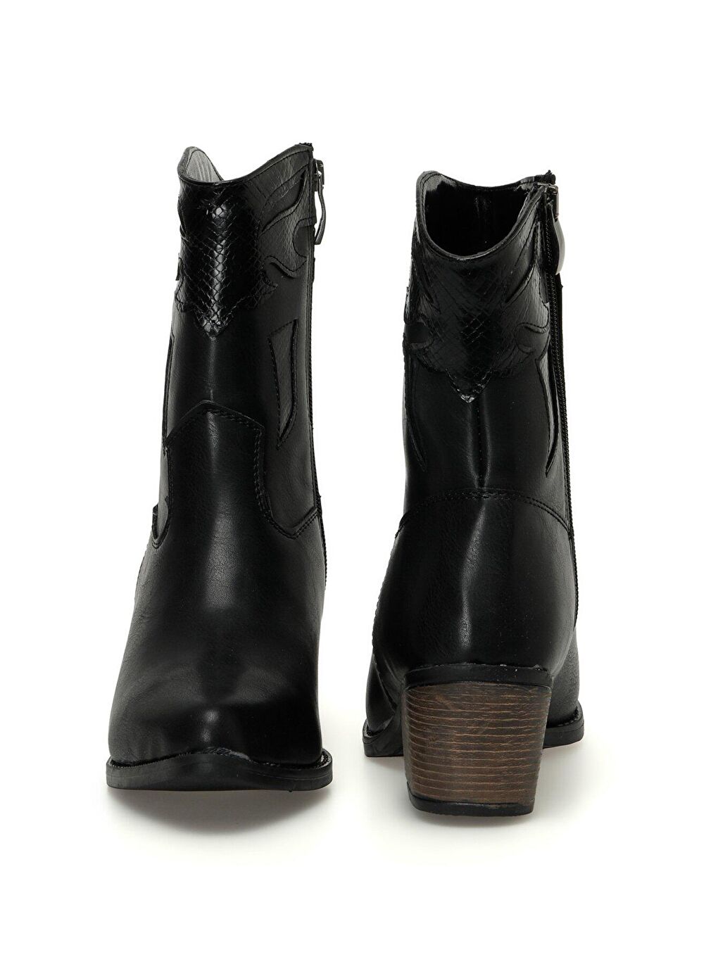 23K-150 3PR Siyah Kadın Kovboy Bot-4