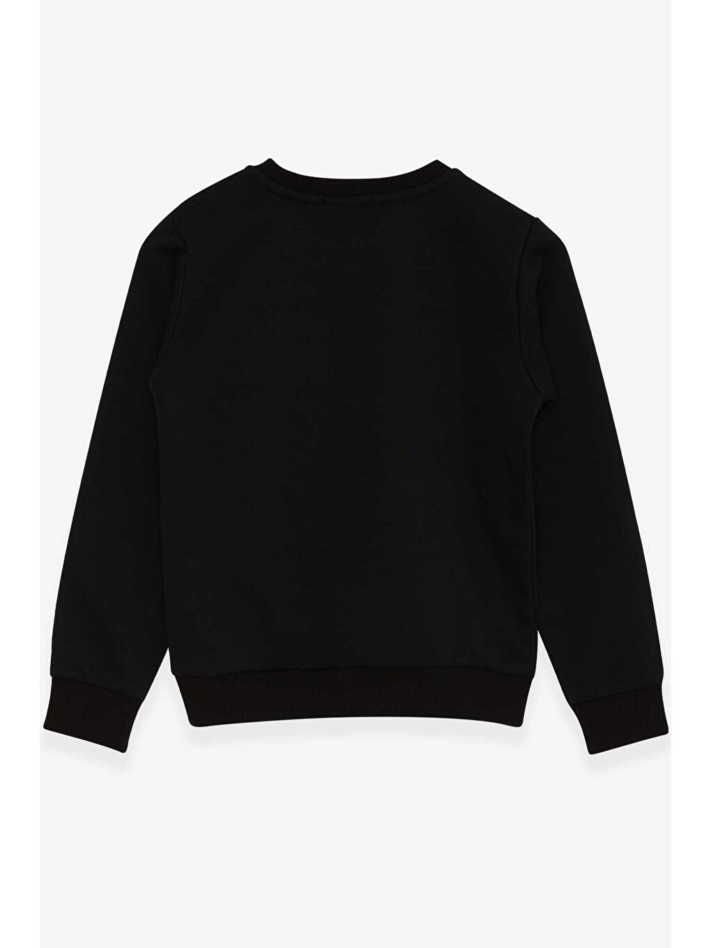 Erkek Çocuk Sweatshirt Yazı Baskılı Siyah (8-12 Yaş)-1