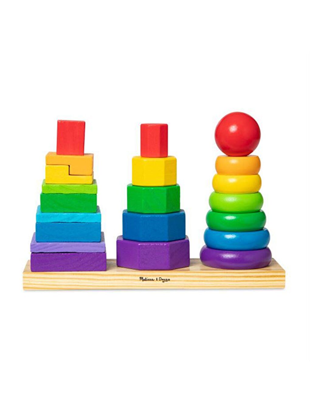 Melissa and Doug Karışık Ahşap Geometrik Kuleler