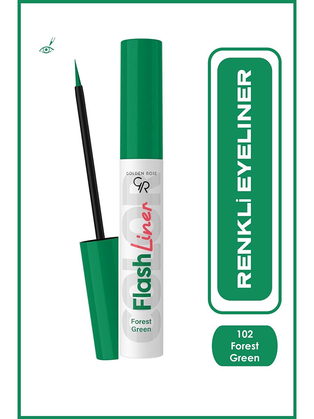 Flash Liner Colered Eyeliner No:102 Forest Green - Renkli Eyeliner-4