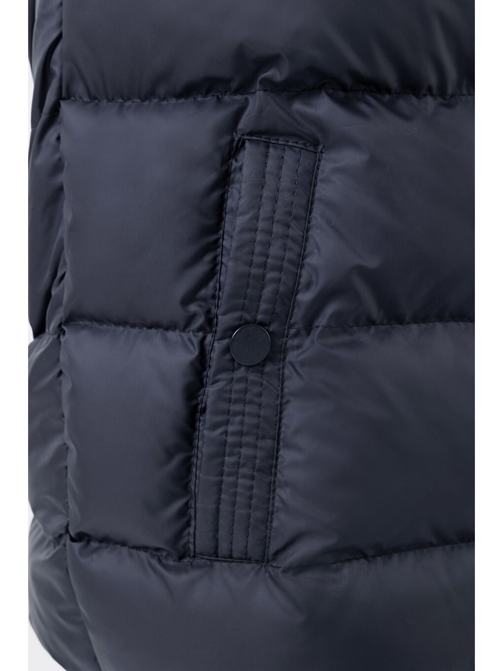 Erkek Çıkarıbilir Kapüşonlu Şişme Yelek Lacivert-3