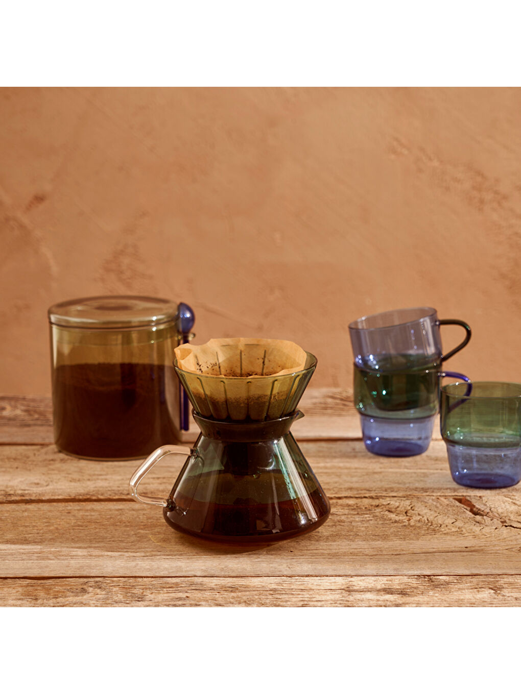 Tapered Filtre Kahve Demliği Yeşil (700 cc)-5