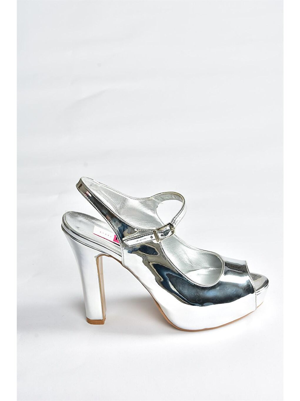 Gri M3480070 Gümüş Kadın Topuklu Ayakkabı-2