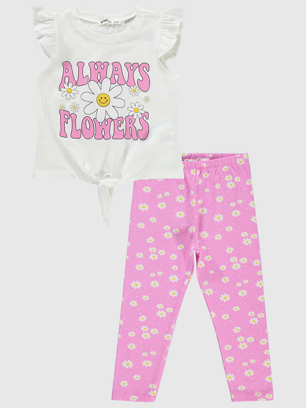 Girls Kız Çocuk Takım 2-5 Yaş Fondan Pembe