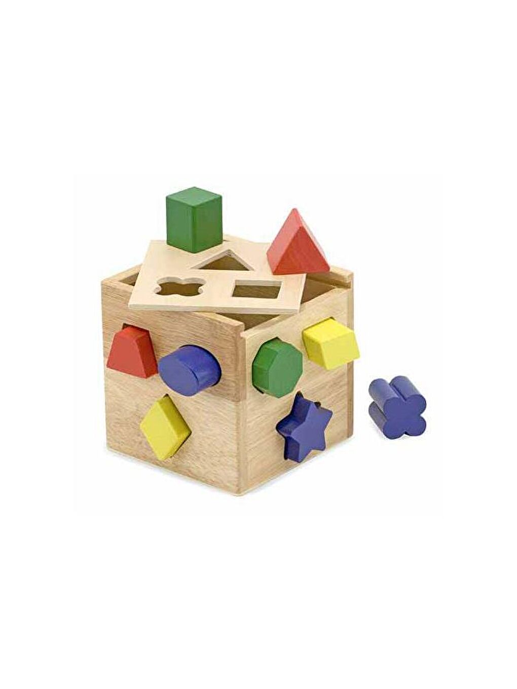 Melissa and Doug Karışık Ahşap Küp Şekil Bulmaca