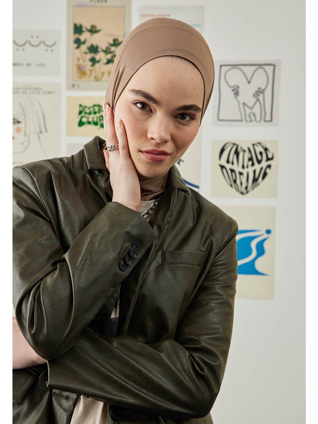 Kahverengi Koyu Vizon Athletıc Hıjab-2