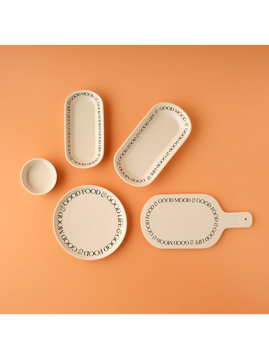 Motto Seramik 26 Parça 6 Kişilik Kahvaltı Takımı Beyaz-5