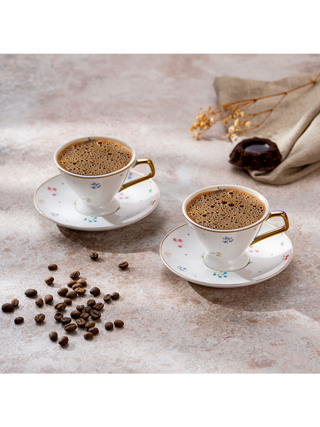 Beyaz Petıt 2 Kişilik New Bone Kahve Fincan Takımı 80 ml-2