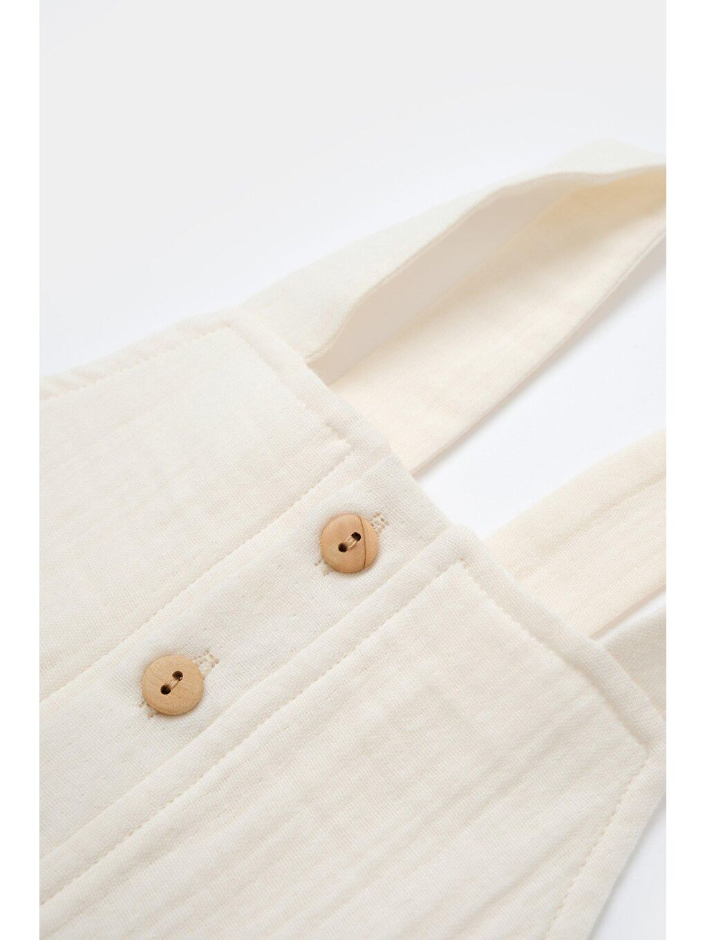 Ekru Müslin Cepli Salopet Tulum-4