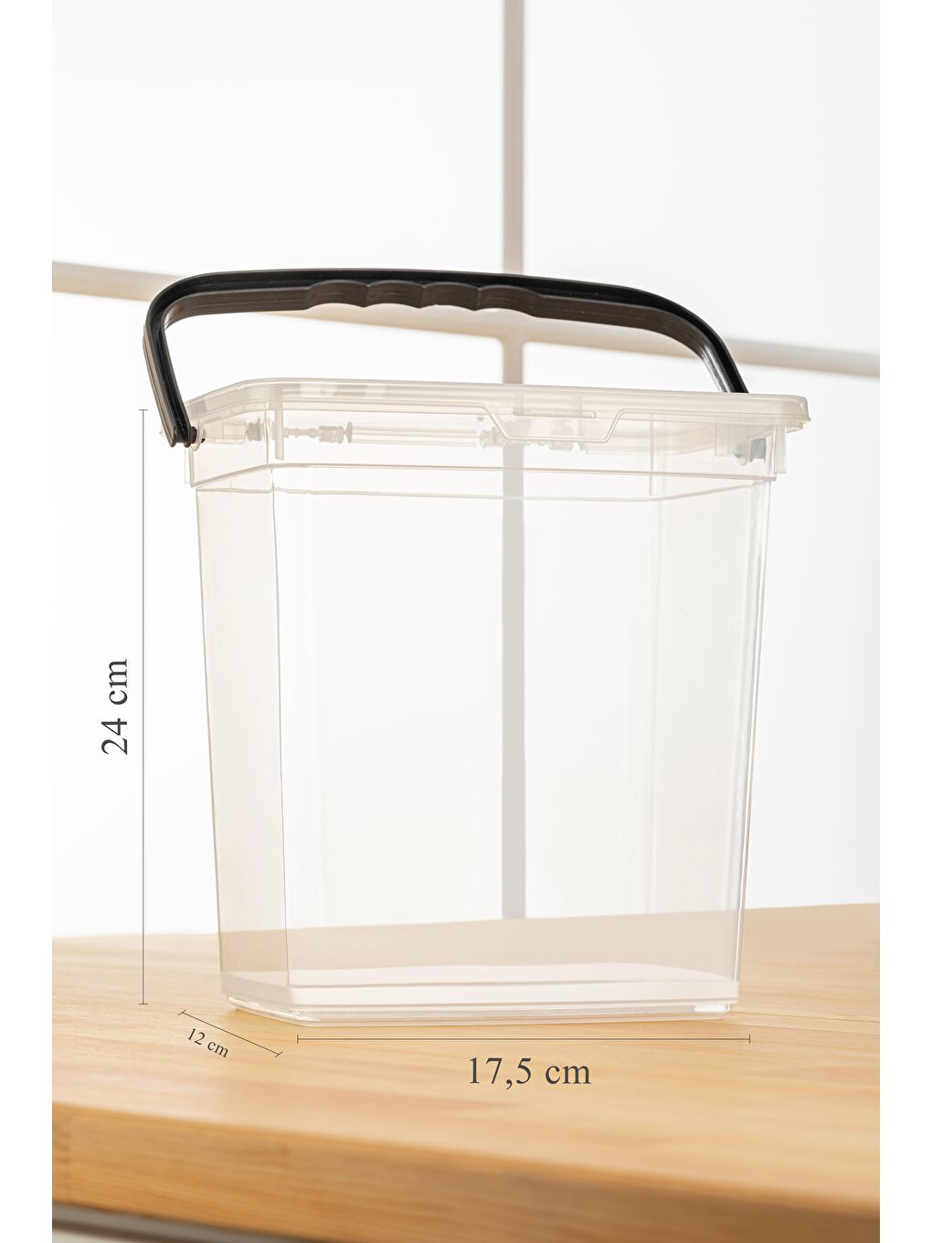 Antrasit 4'lü Un ve Bakliyat Kabı 6 Litre - Şeffaf Saklama Kabı-1