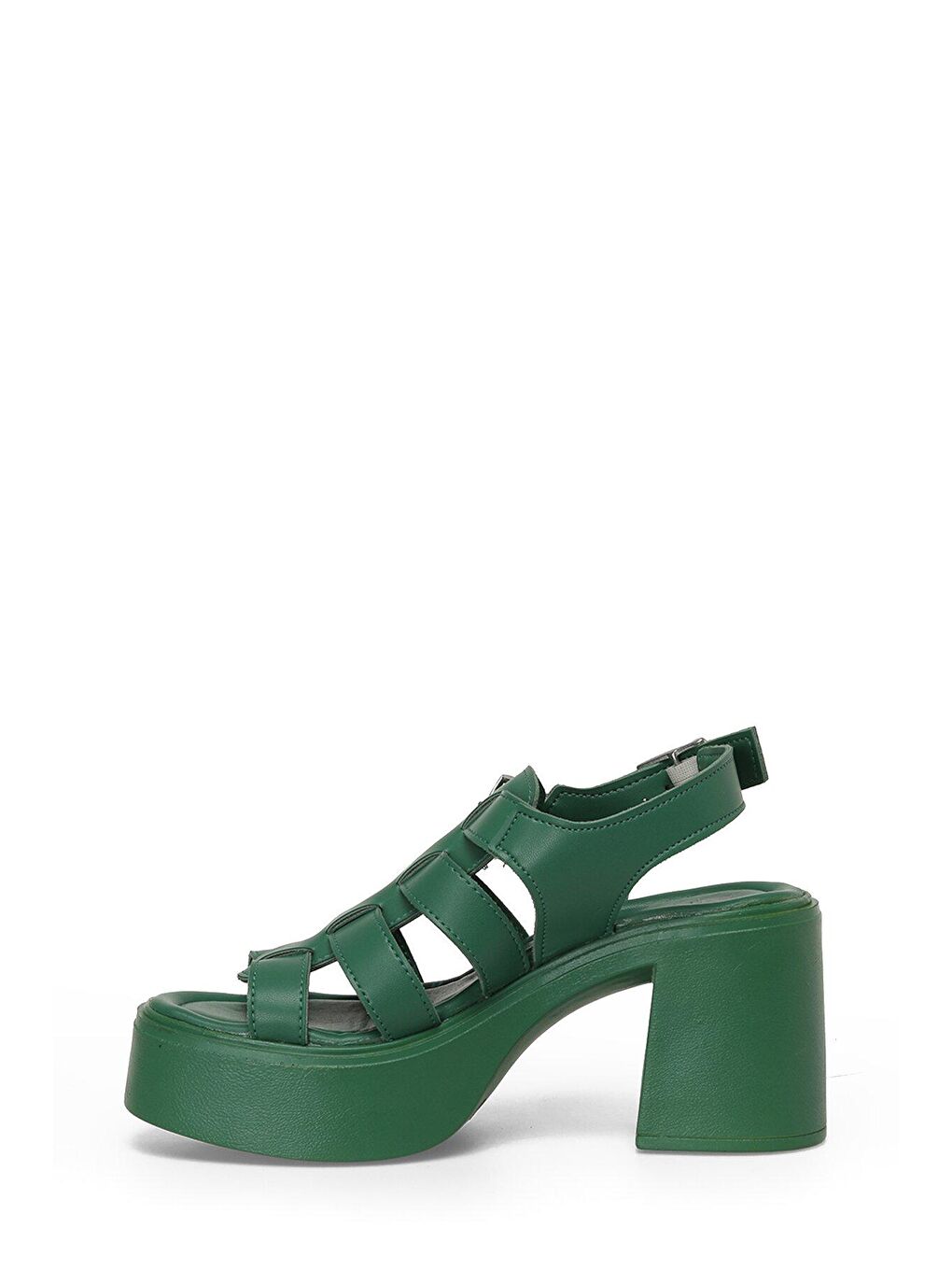 23S-464 3FX Yeşil Kadın Topuklu Sandalet-2
