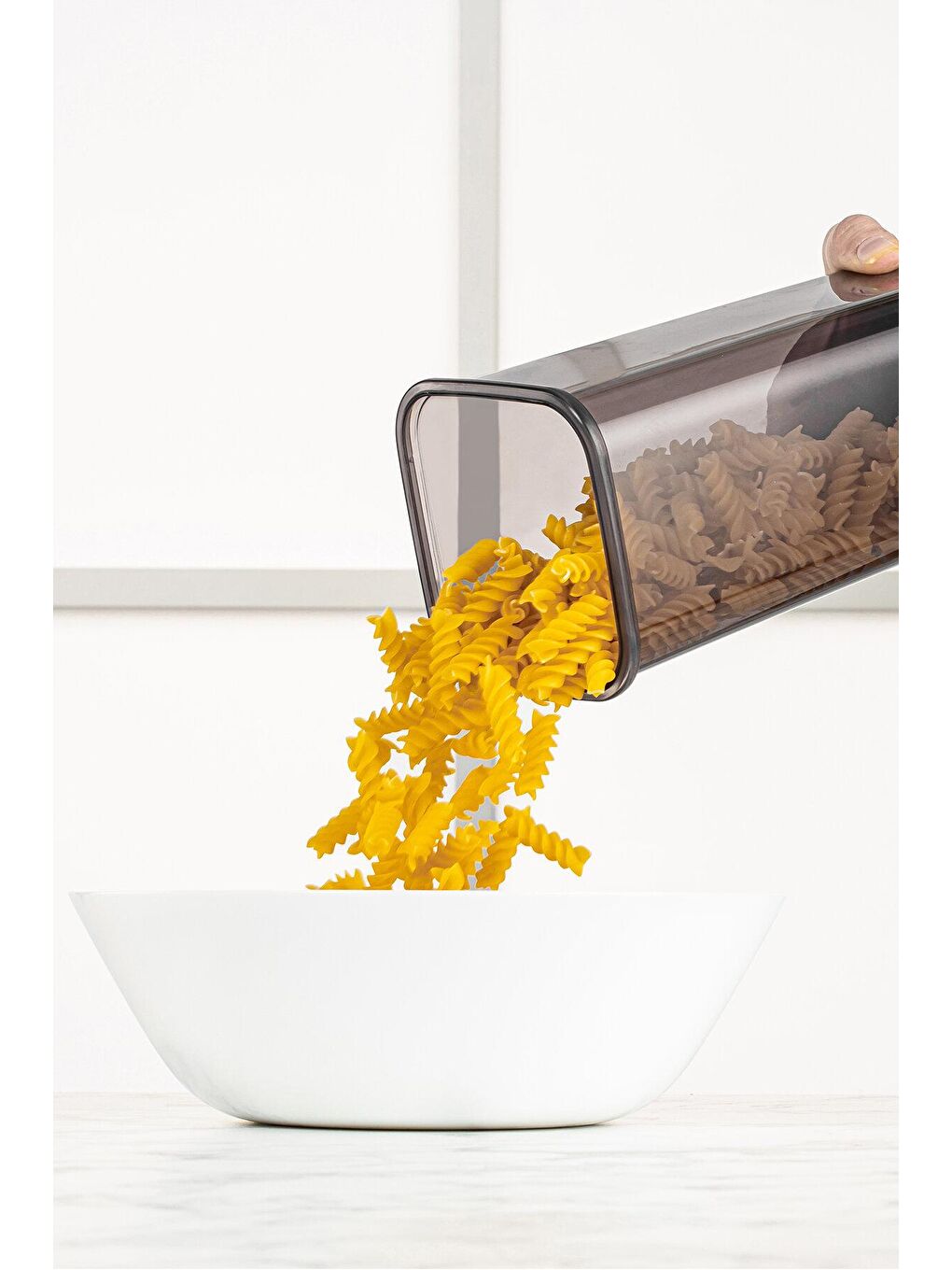 12'li Set Jumbo Boy Sızdırmaz Kapaklı Kare Erzak Saklama Kabı Antrasit 12 x 1.70 lt Etiketli-2