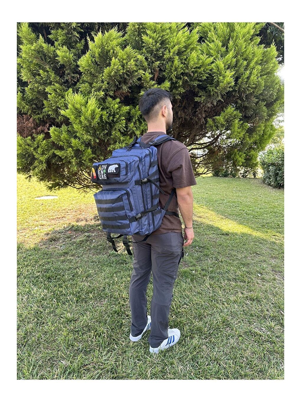 Lacivert 45 Lt Outdoor Kamp Askeri Spor Sırt Çantası-5