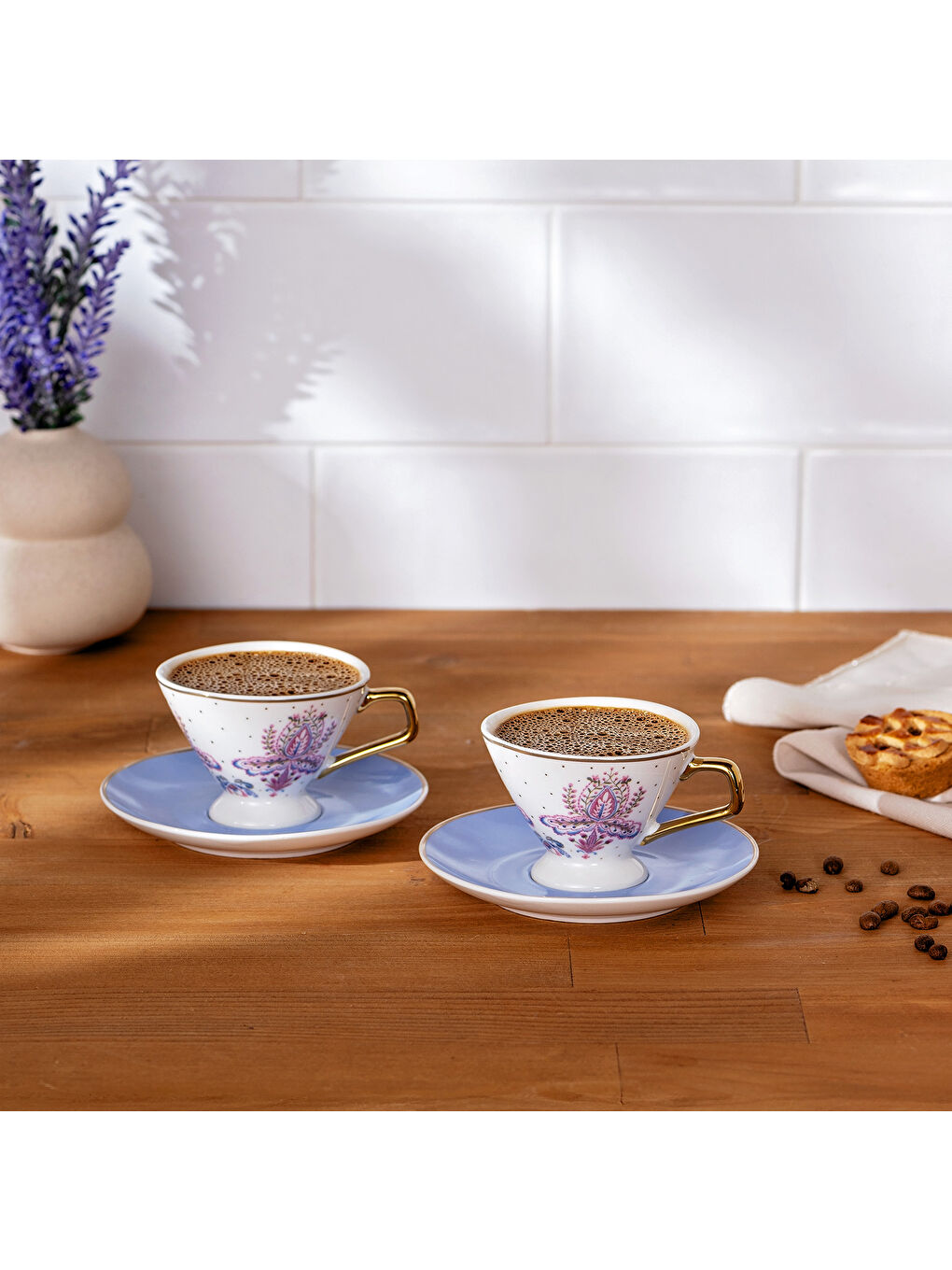 Beyaz Arsen 2 Kişilik New Bone Kahve Fincan Takımı 80 ml-2