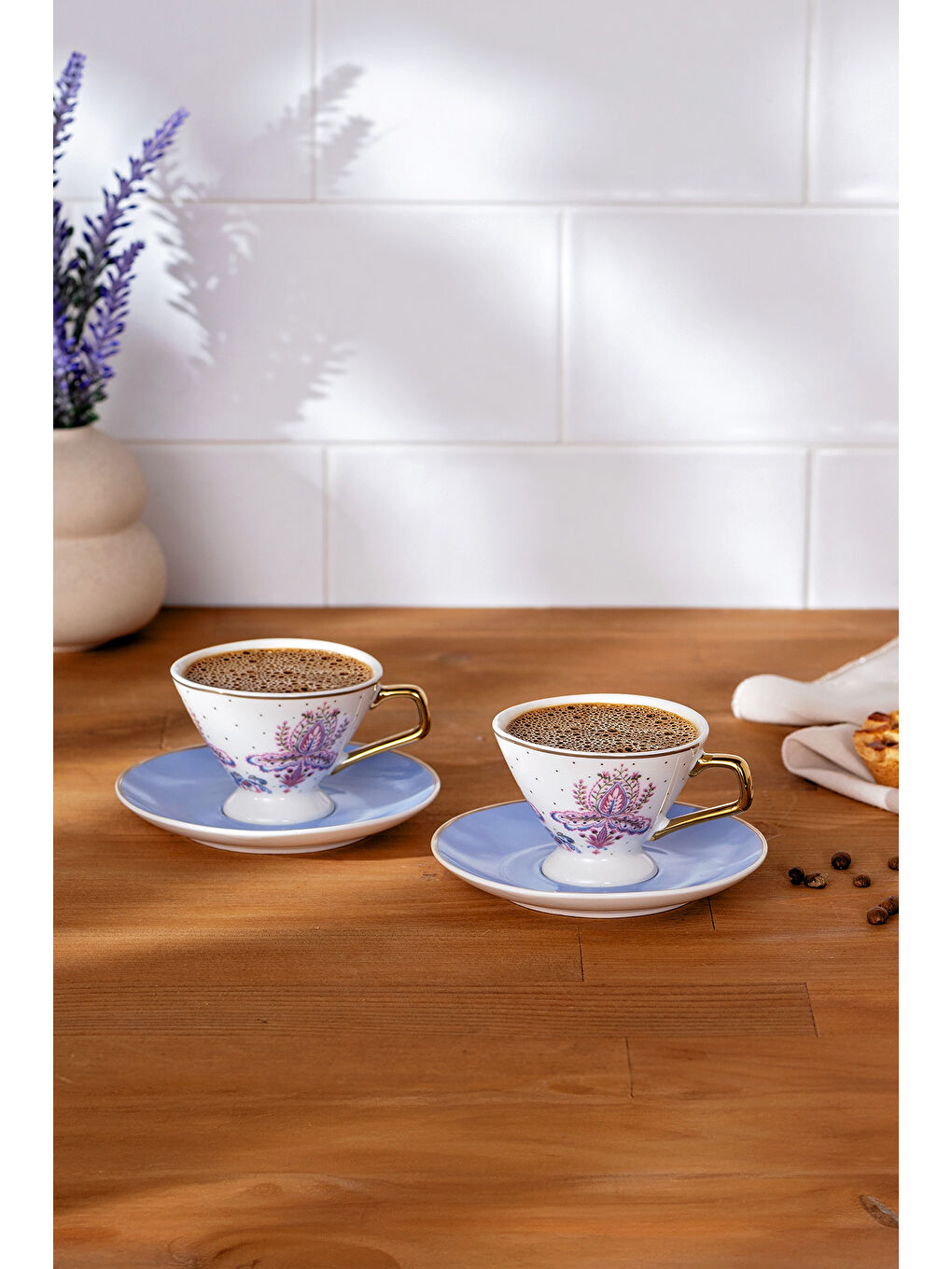 Beyaz Arsen 2 Kişilik New Bone Kahve Fincan Takımı 80 ml-1