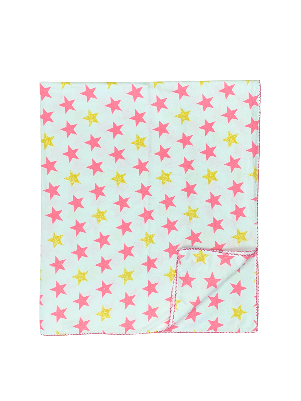 Pembe Pamuklu Pazen Bebek Battaniyesi 100x120 Cm