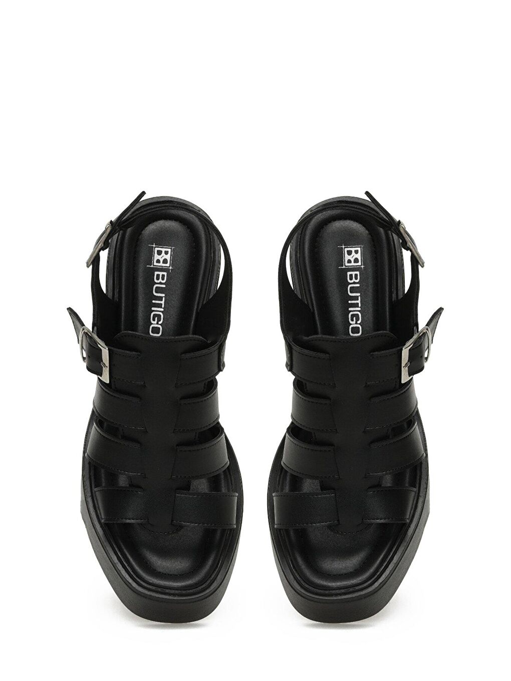 23S-464 3FX Siyah Kadın Topuklu Sandalet-3