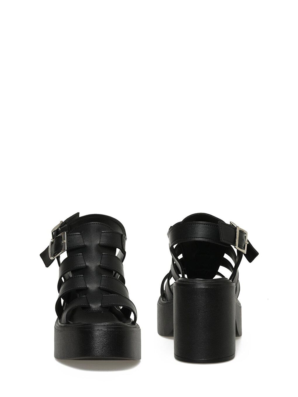 23S-464 3FX Siyah Kadın Topuklu Sandalet-4