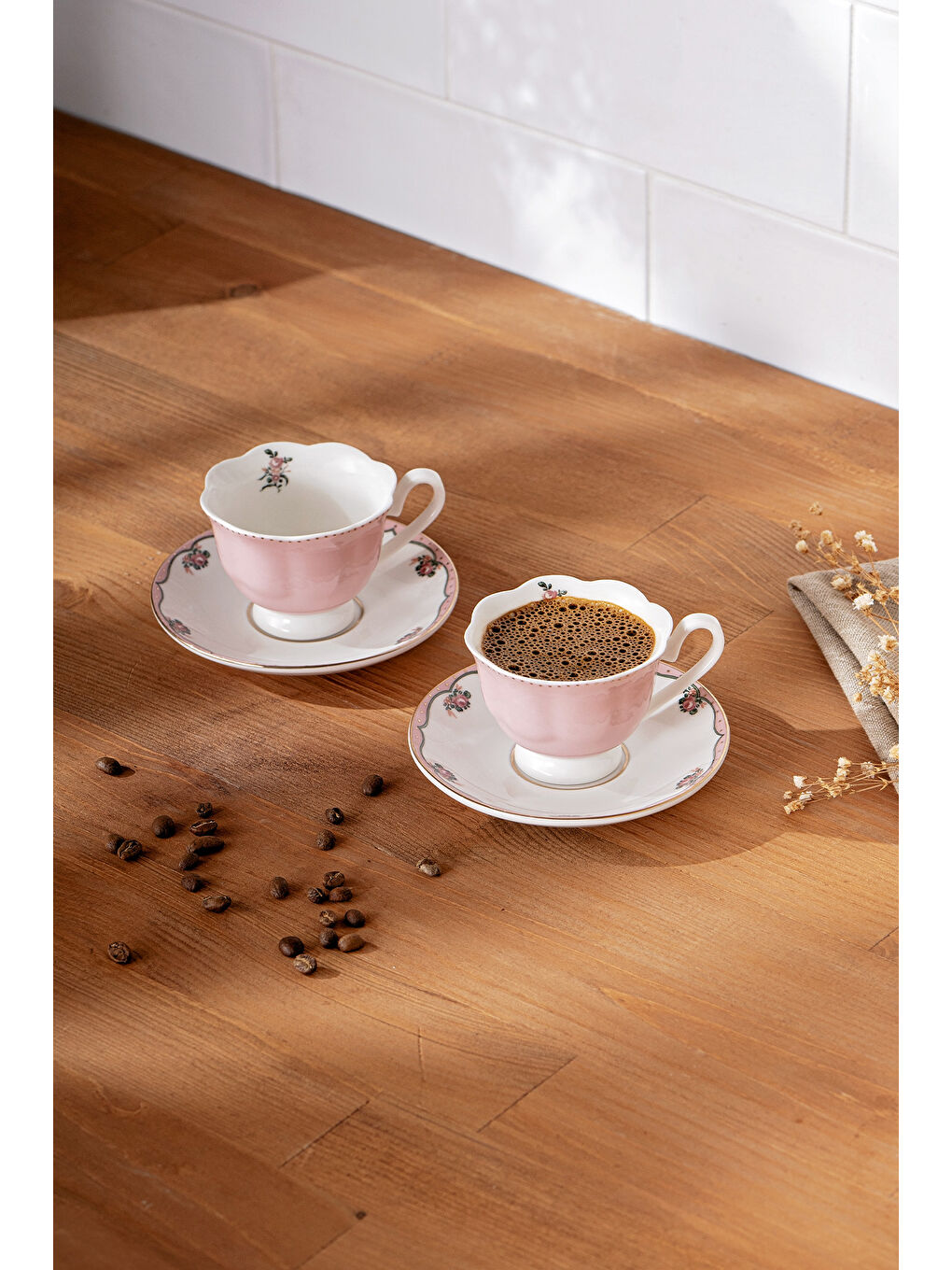 Beyaz Romantic 2 Kişilik New Bone Kahve Fincan Takımı 90 ml-3