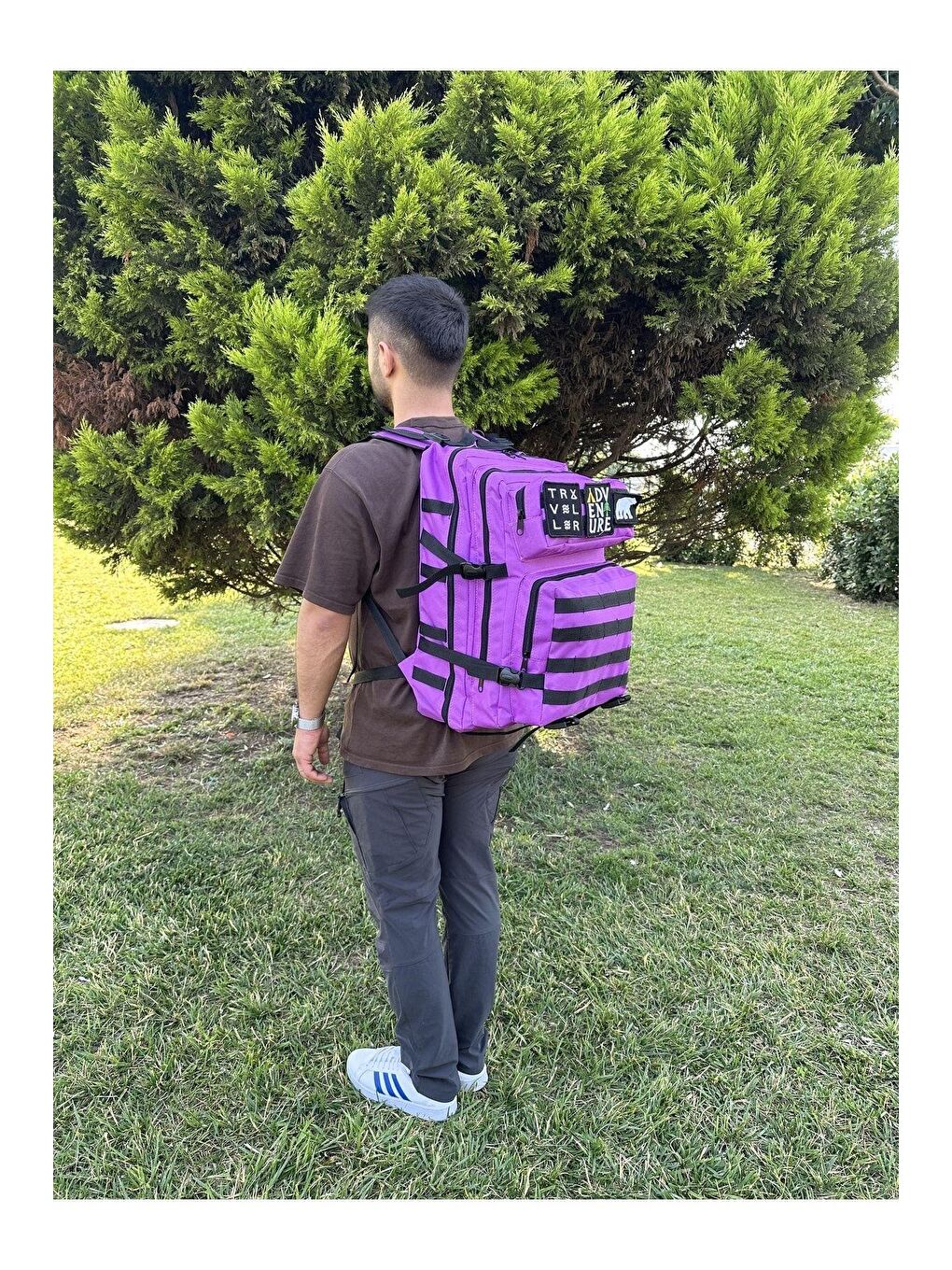 Mor 45 Lt Outdoor Kamp Askeri Spor Sırt Çantası-6