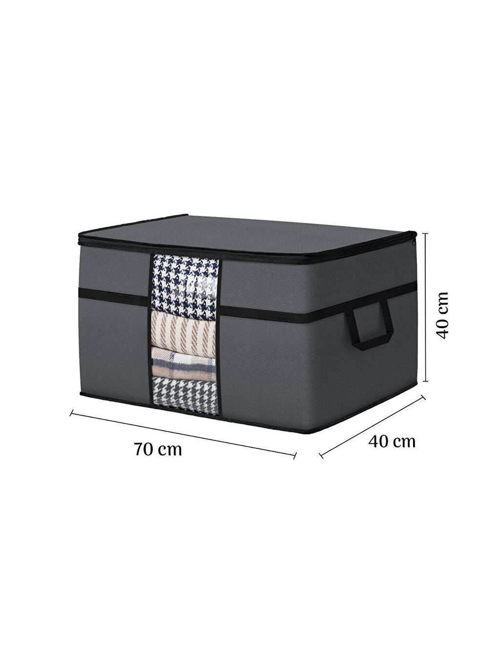 3'lü Mega Boy Yorgan Hurcu 70 x 40 x 40 cm Antrasit-2