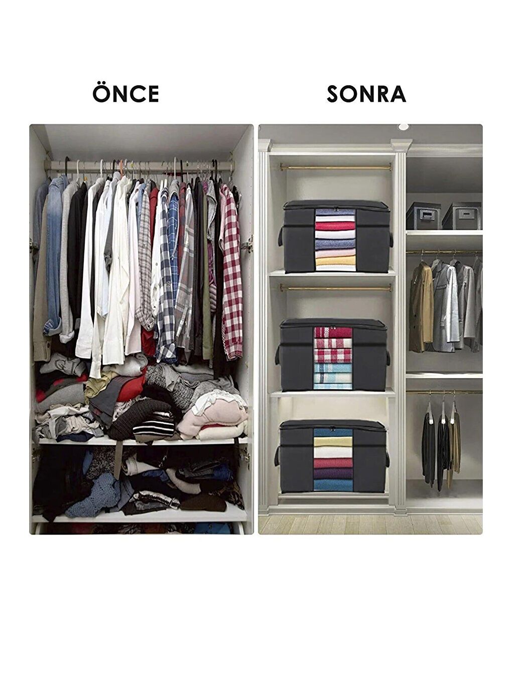 Büyük Boy Baza Altı Hurç 64 x 45 x 22 cm Antrasit-2