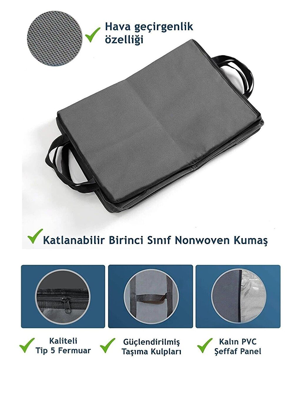 Büyük Boy Baza Altı Hurç 64 x 45 x 22 cm Antrasit-3