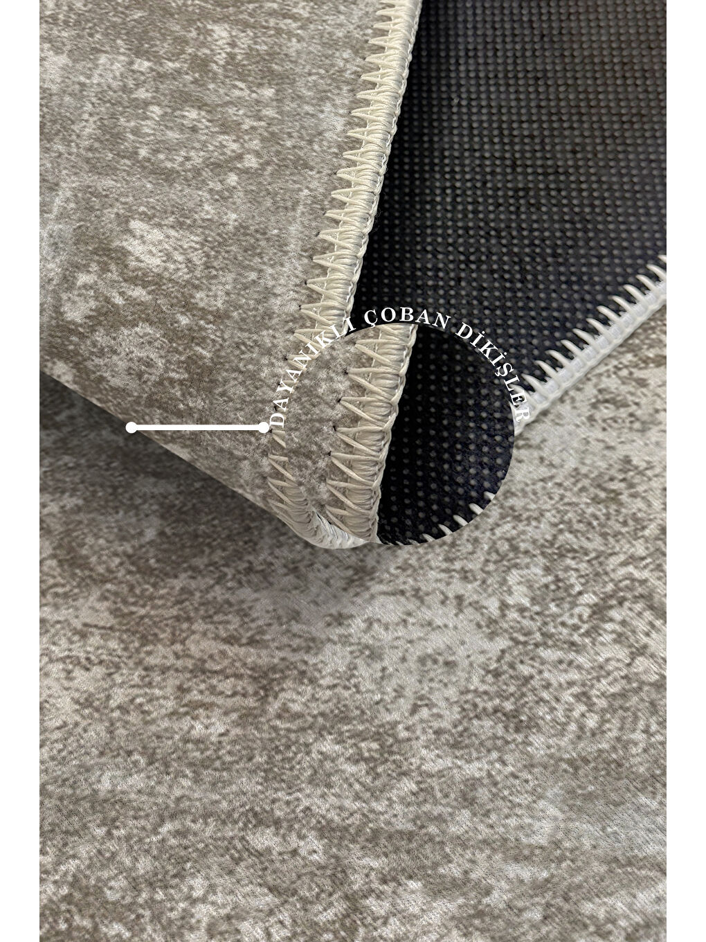 Kahverengi Dekoratif Özel Tasarım Yıkanabilir İnce Kaymaz Tabanlı Modern Halı KECE FR03-3