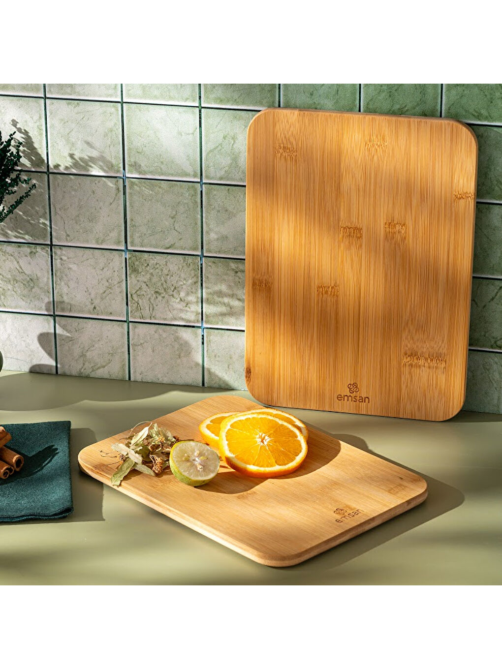 Kahverengi Bambu Aren 2'li Kesme Tahtası-7